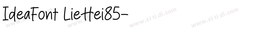 IdeaFont LieHei85字体转换